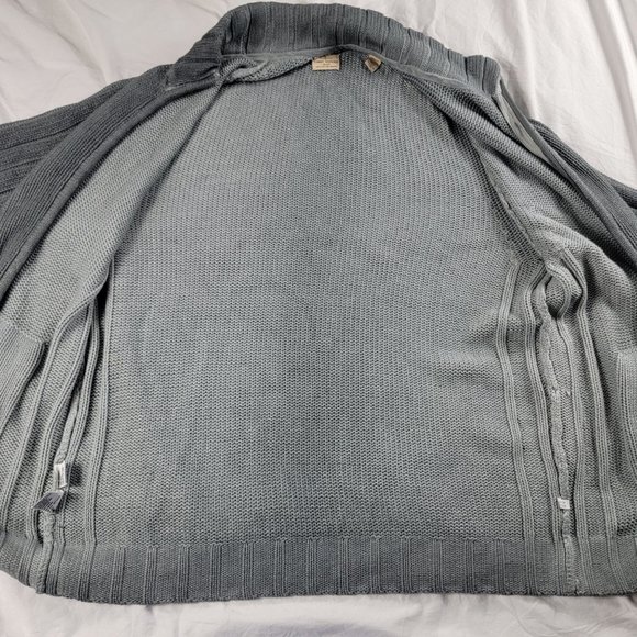 Tommy Bahama Jeans Mens XL Gray Cardigan Sweater Jacket Full Zip Heavyweight - Picture 3 of 12